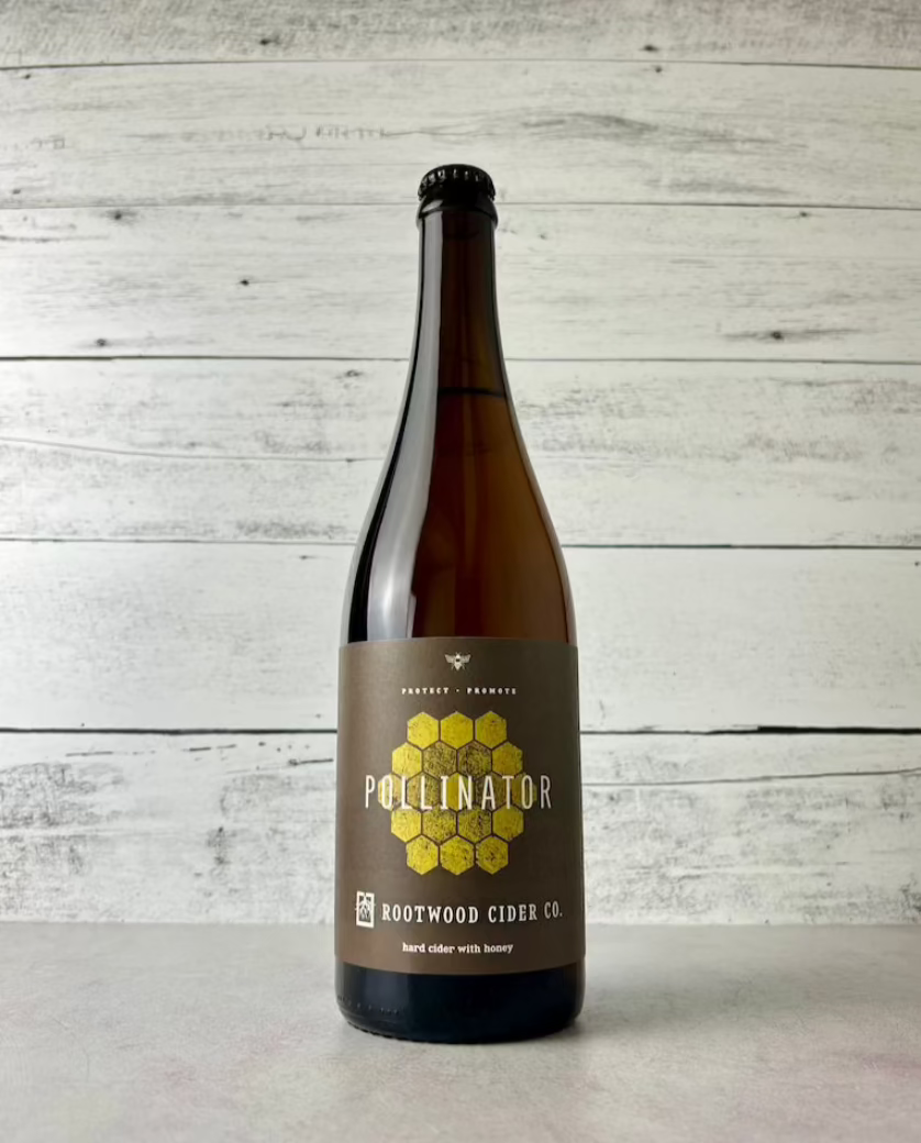 750 mL bottle of Rootwood Cider Co. Pollinator - hard cider with honey