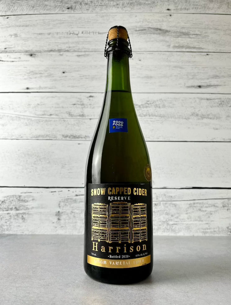 750 mL bottle of Snow Capped Cider Reserve - Harrison Single Varietal Cider - Bottled 2020