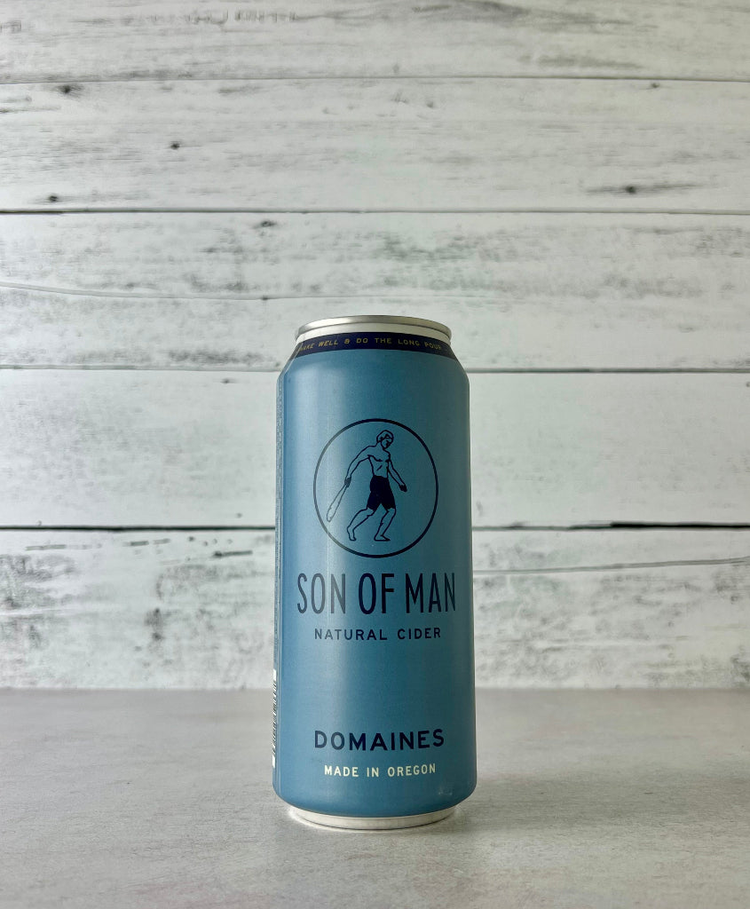 Photo of a 16 oz can of Son of Man Natural Cider Domaines - Made in Oregon