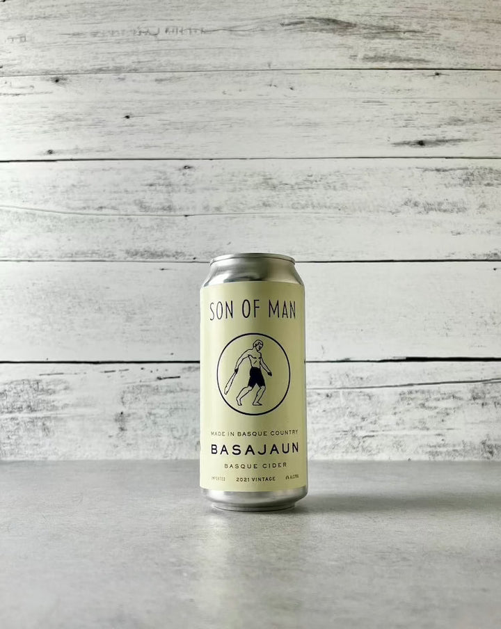 16 oz can of Son of Man Basajaun Basque Cider - made in Basque Country