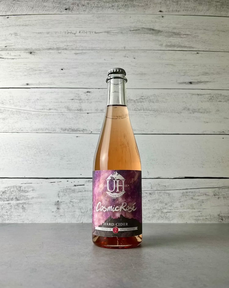 500 mL bottle of Union Hill Cosmic Rosé Hard Cider