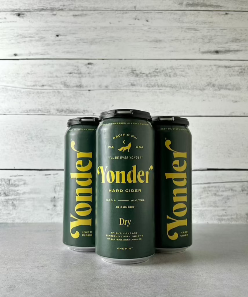 4-pack of 16 oz cans of Yonder Dry Hard Cider