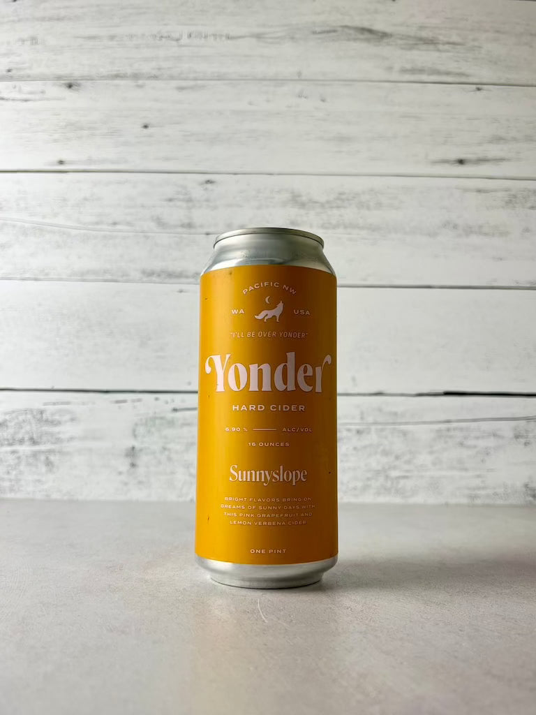 16 oz can of Yonder Hard Cider Sunnyslope 
