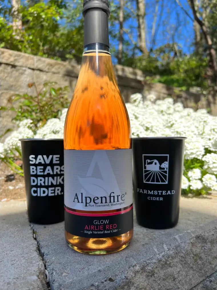 Alpenfire Cider - Glow - Airlie Red Single-Varietal Rosé 2022 (750mL) - Hard