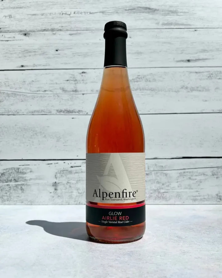 750 mL bottle of Alpenfire Glow Airlie Red - Single Varietal Rosé Cider