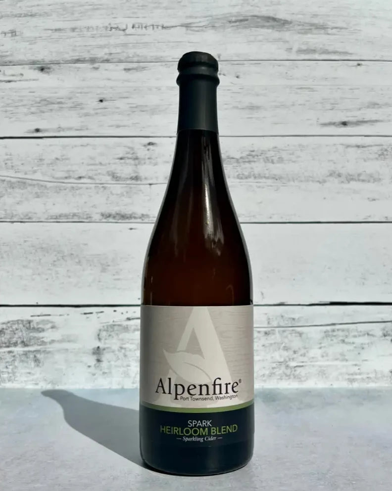 750 mL bottle of Alpenfire Spark - Heirloom Blend Sparkling Cider