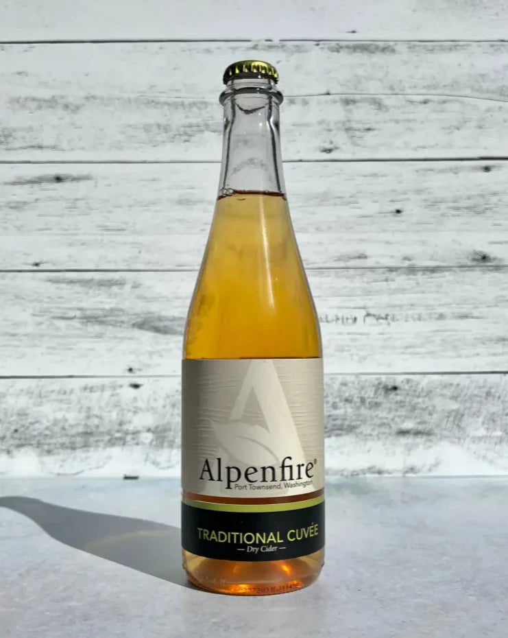 500 mL bottle Alpenfire Cider Traditional Cuvée dry cider