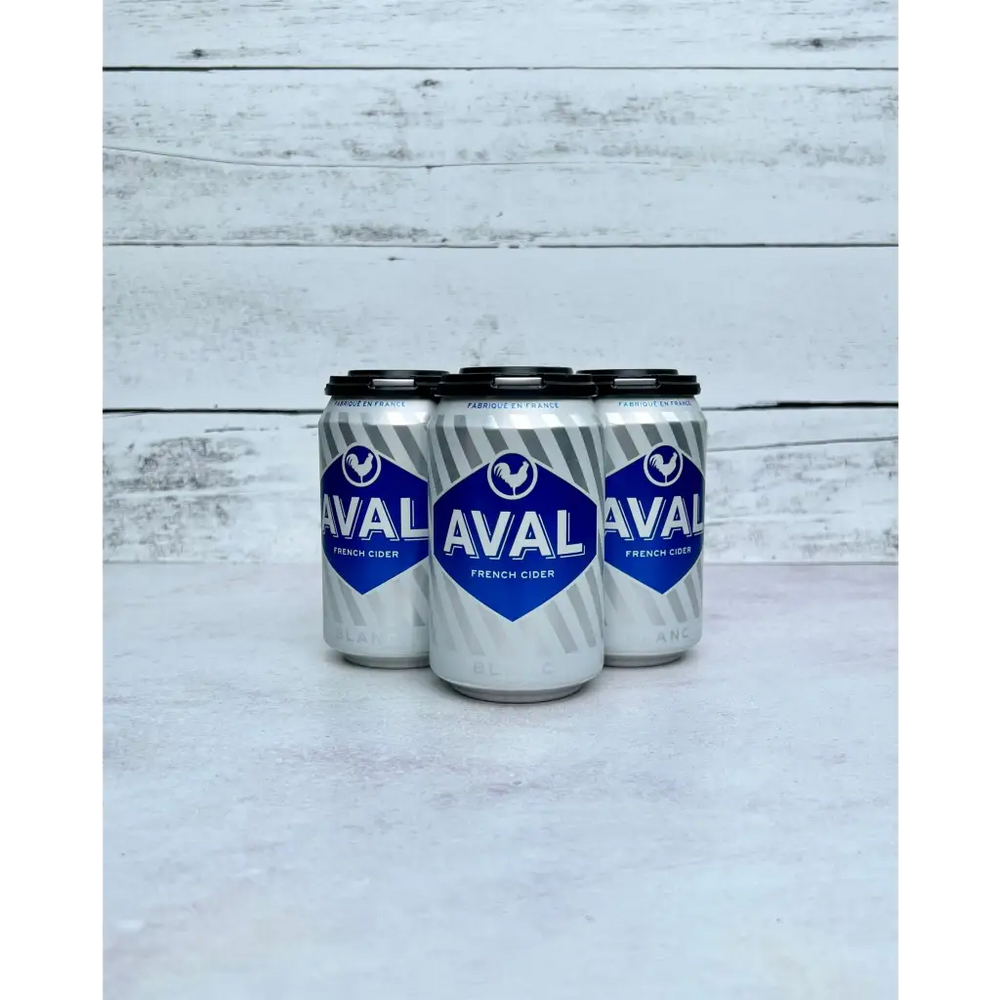 4-pack of 12 oz cans of Aval French Cider - Blanc
