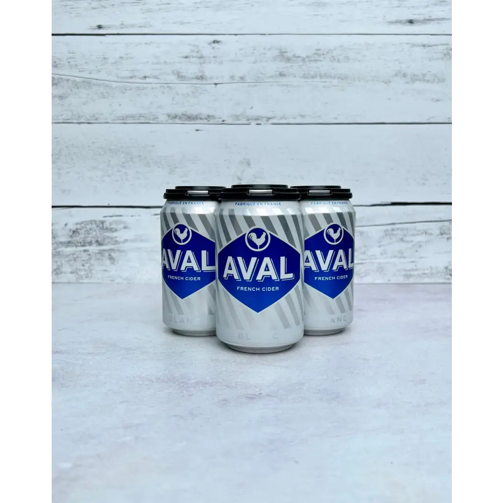 4-pack of 12 oz cans of Aval French Cider - Blanc