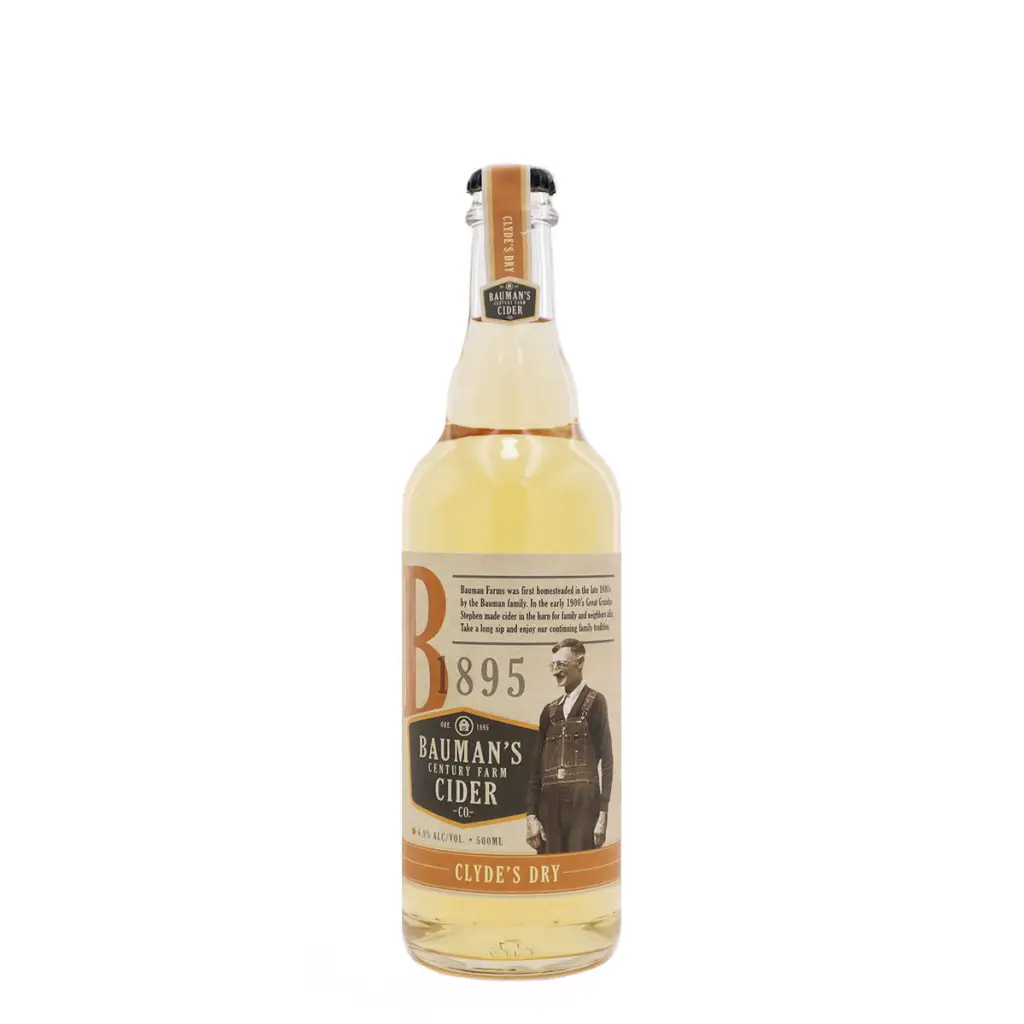 Bauman’s Cider - Clyde’s Dry Cider (500 mL) - Cider - Bauman’s Cider Co. Hard Cider