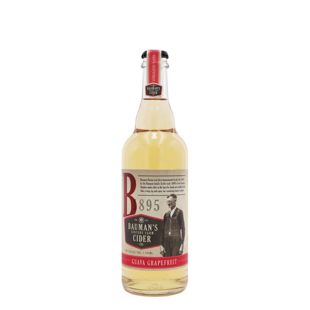 Bauman’s Cider - Guava Grapefruit Cider (500 mL) - Cider - Bauman’s Cider Co. Hard Cider