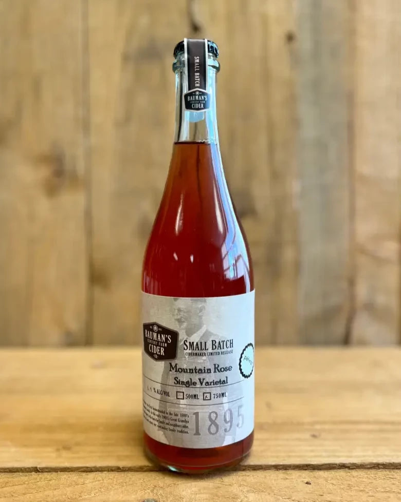 Bauman’s Cider - Mountain Rose Single Varietal Pet Nat (750 mL) - Cider - Bauman’s Cider Co. Hard Cider