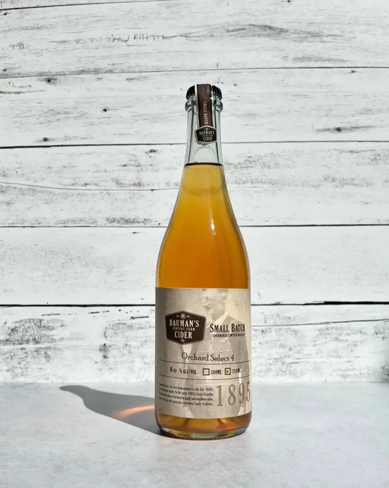 750 mL bottle of Bauman's Cider - Small Batch - Orchard Select 4