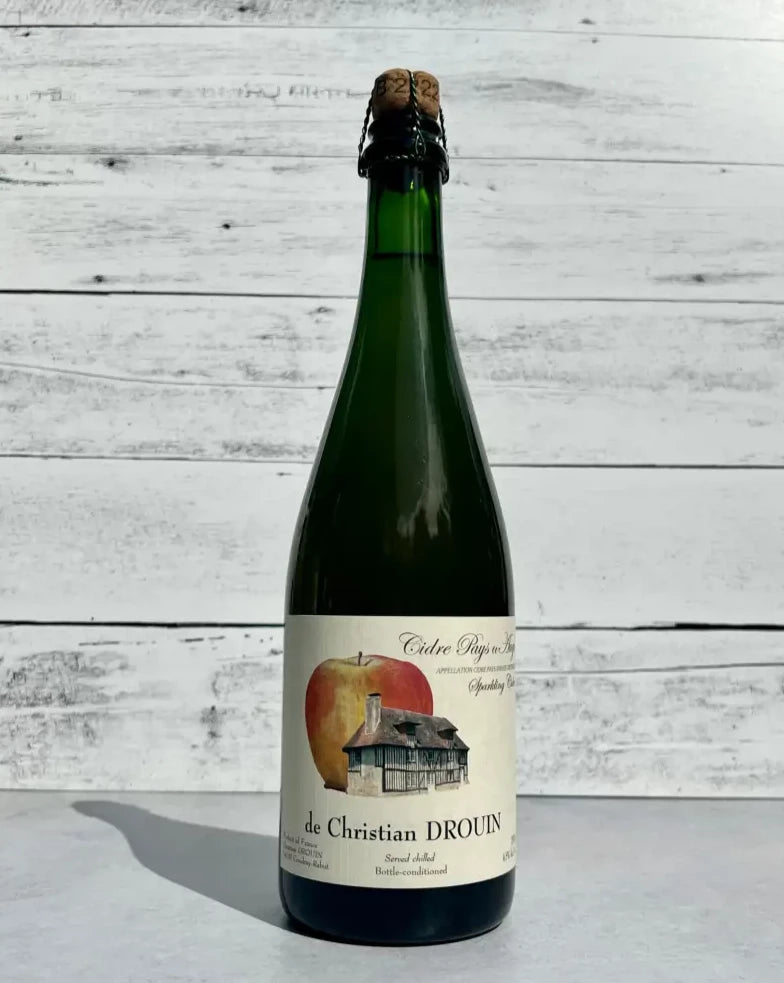 750 mL bottle of Christian Drouin Cidre Pays d'Auge cider