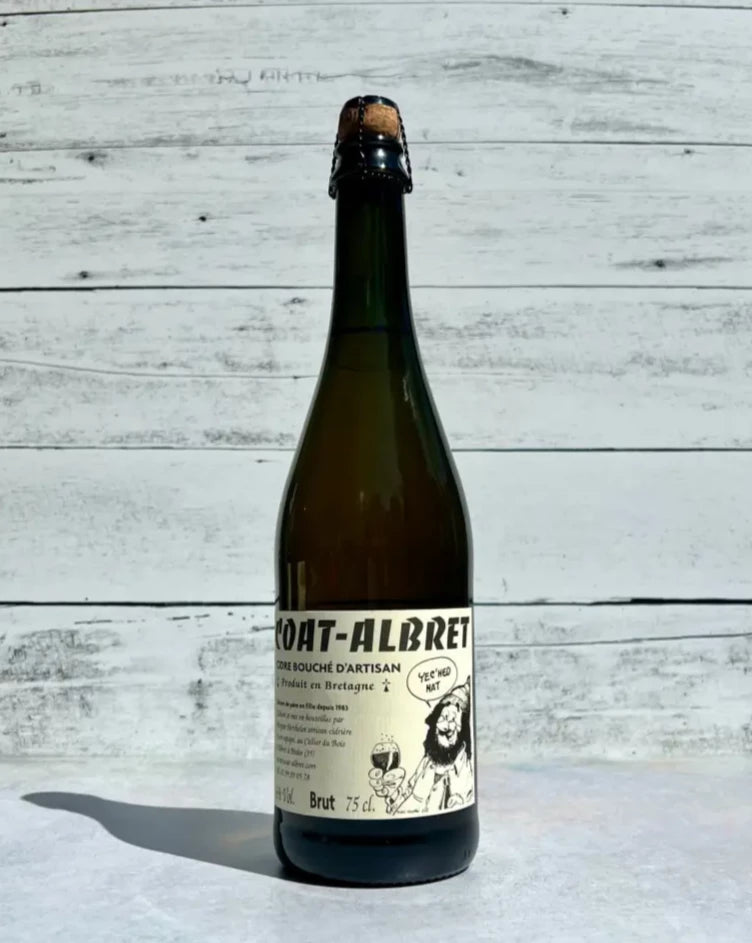 750 mL bottle of Cidrerie Coat-Albret Cidre Bouché D'Artisan Brut Cider