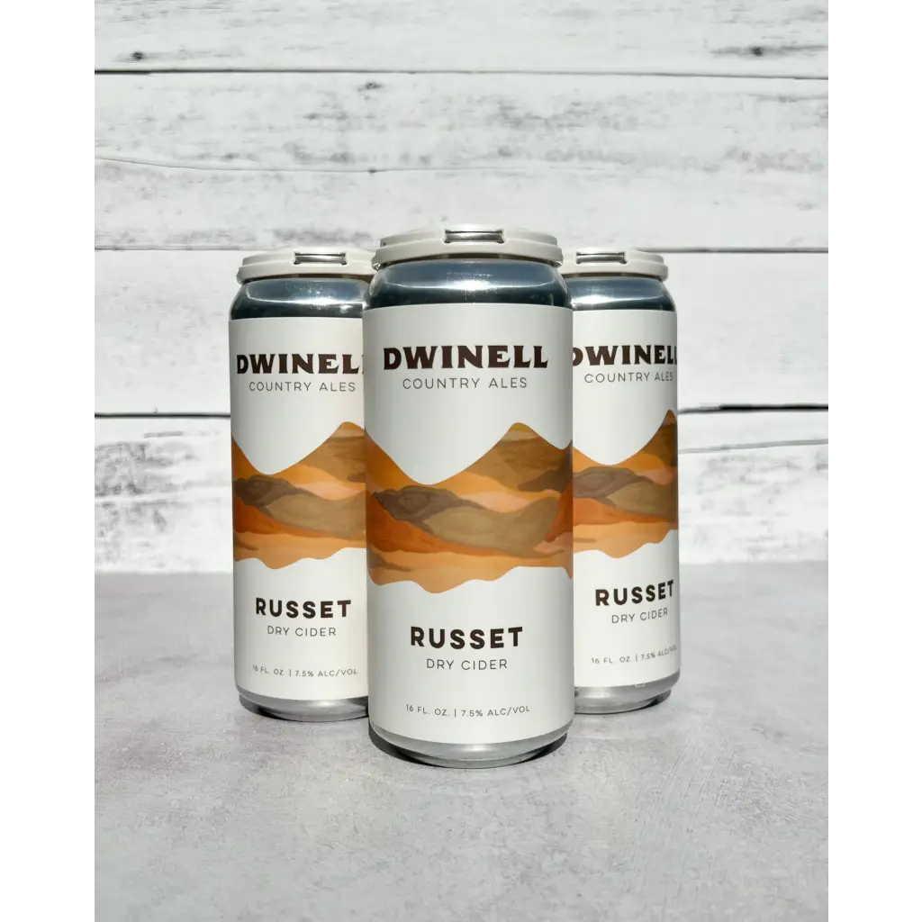 4-pack of 16 oz cans of Dwinell Country Ales Russet Dry Cider