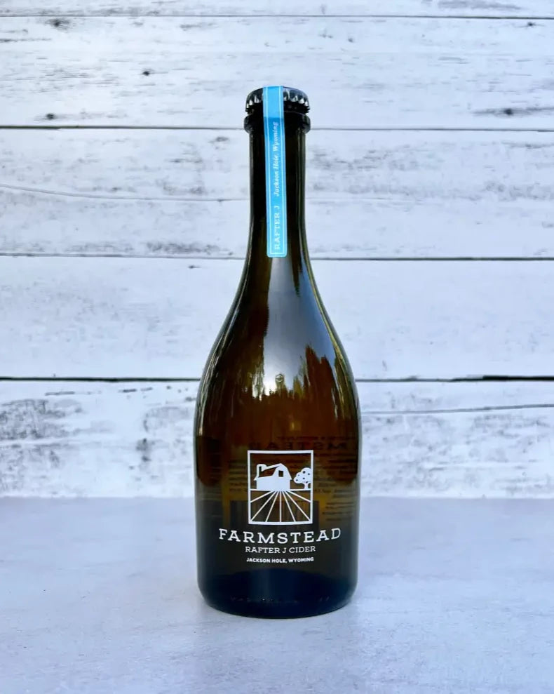 500 mL bottle of Farmstead Rafter J Cider