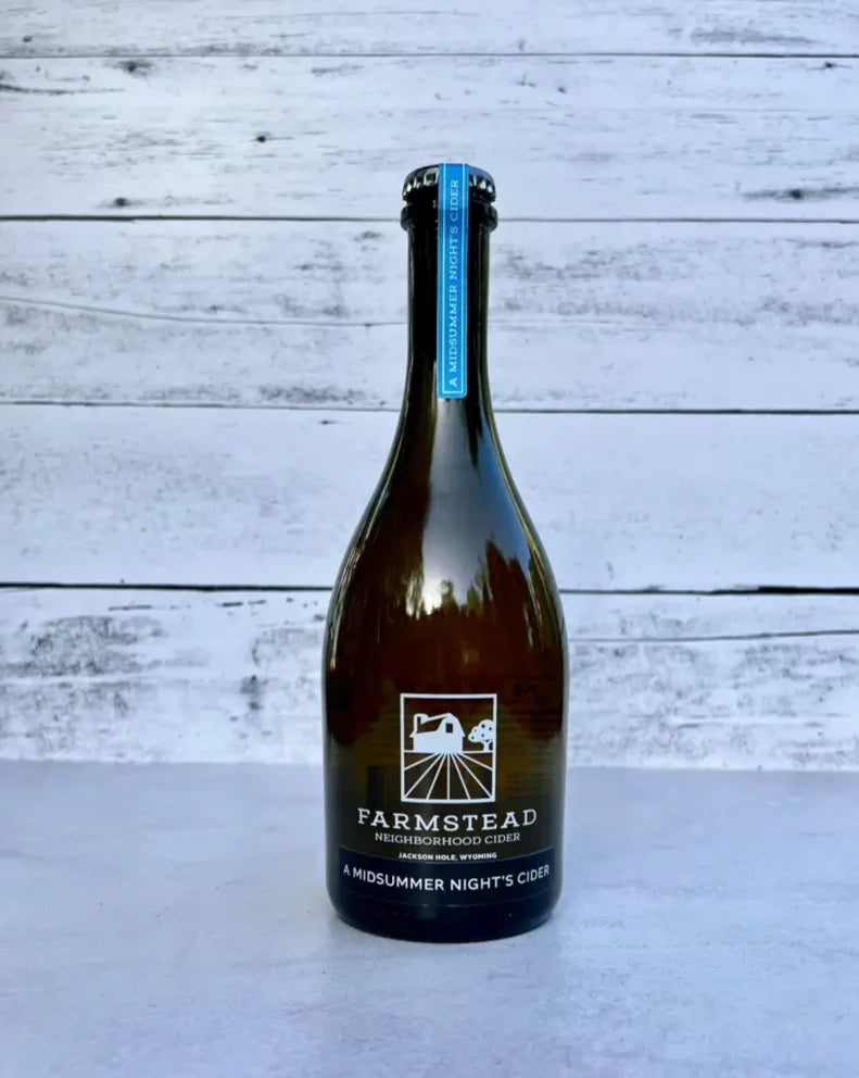 500 mL bottle of Farmstead Neighborhood Cider - A Midsummer Night's Cider