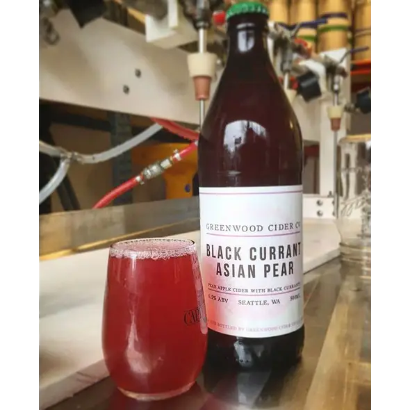 Greenwood Cider - Black Currant Asian Pear (500 mL) - Cider - Greenwood Cider Company Hard Cider