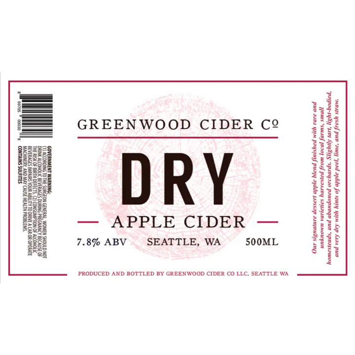 Greenwood Cider - Dry (500 mL) - Company Hard