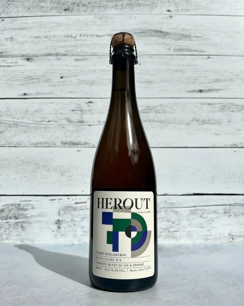 750 mL bottle of Herout Micro-Cuvee no. 3 Burgundy Barrel Aged Cider 2020