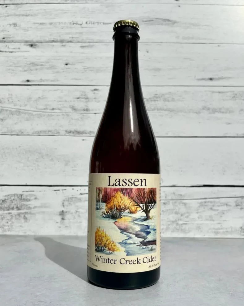 750 mL bottle of Lassen Winter Creek Cider