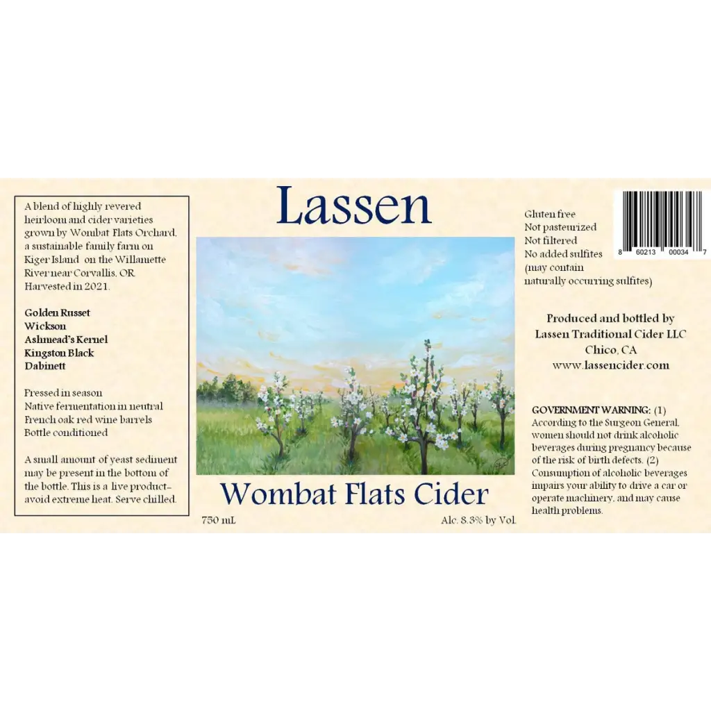 Lassen Cider - Wombat Flats (750 mL) - Cider - Lassen Cidery Hard Cider