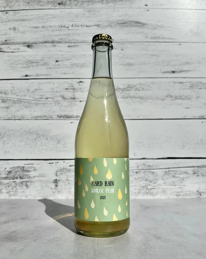 750 mL bottle of Little Pomona Hard Rain Simcoe Pear 2021