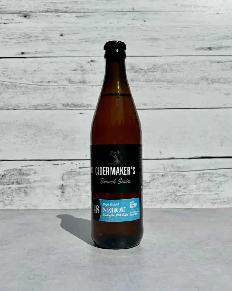500 mL bottle of Snowdrift Cider Cidermaker's Branch Series Single Varietal Nehou Washington State Cider 