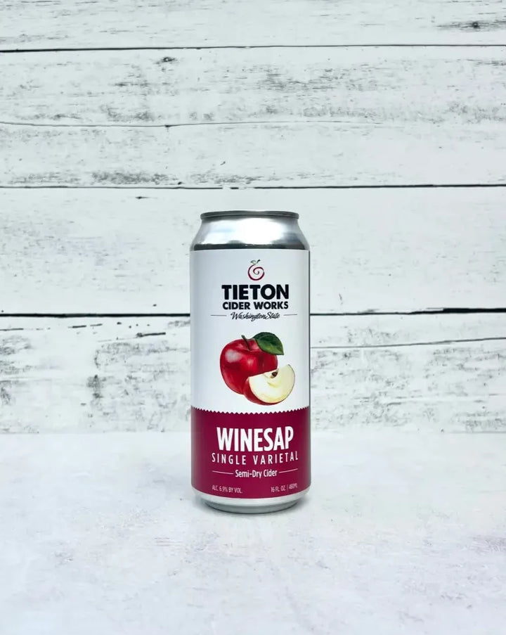 16 oz can of Tieton Cider Works Winesap Single Varietal Semi-Dry Cider - Washington State