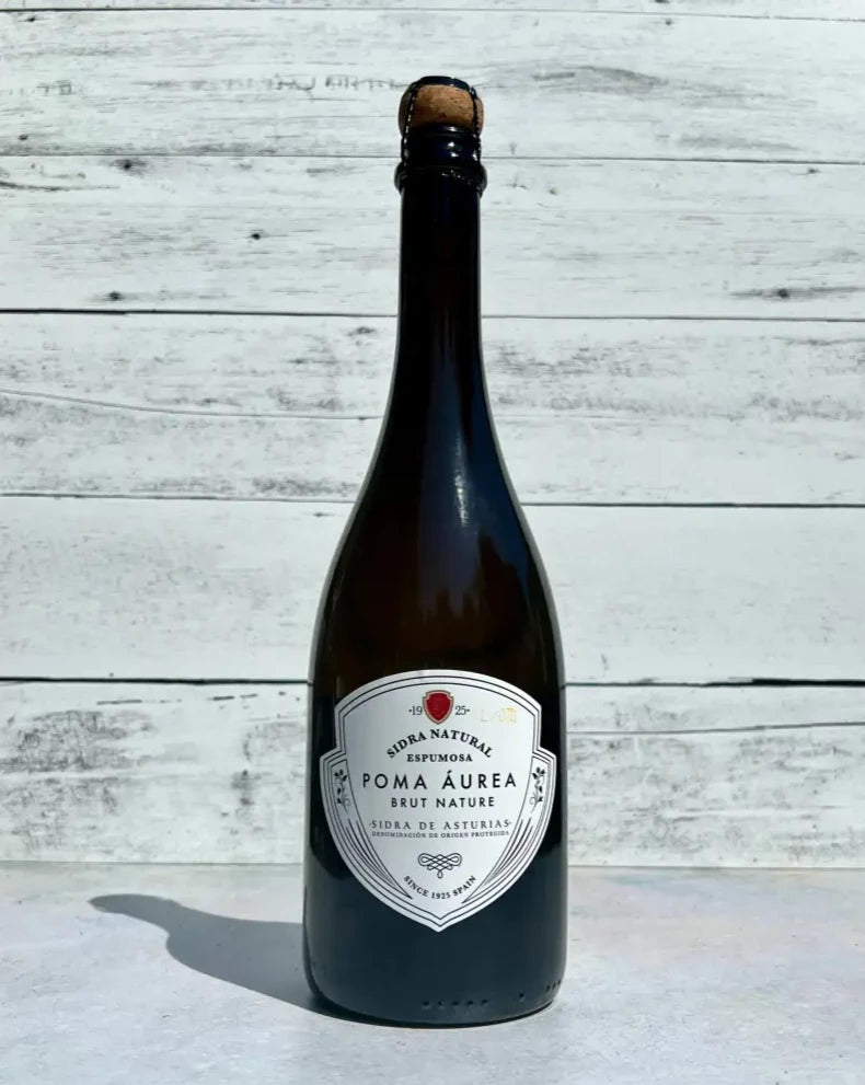 750 mL bottle of Trabanco Poma Áurea Brut Nature Sidra de Asturias cider