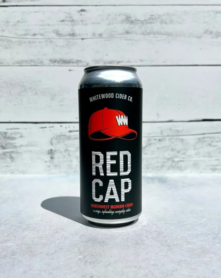 16 oz can of Whitewood Cider Co. Red Cap - Northwest Modern Cider