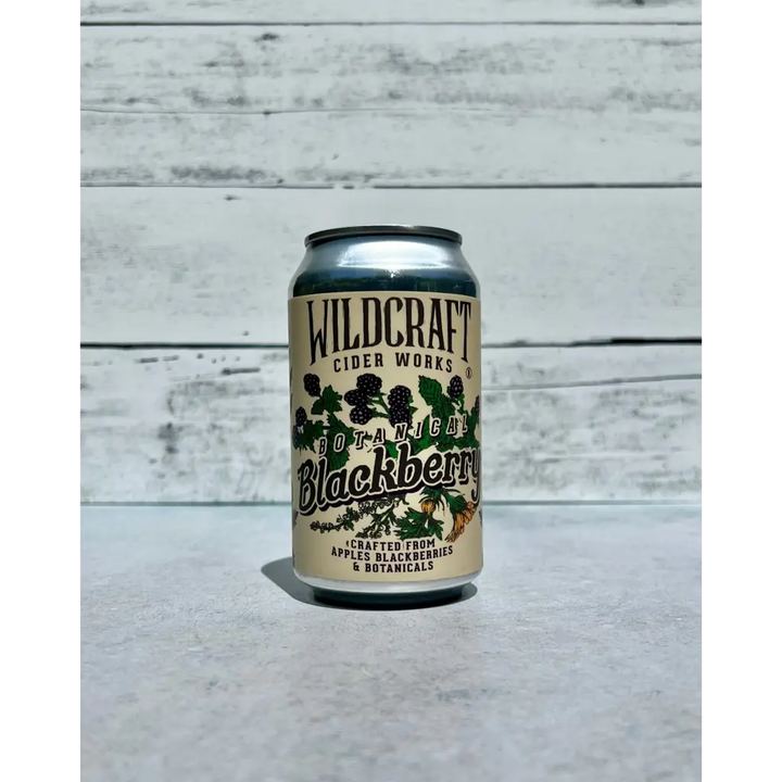 12 oz can of Wildcraft Cider Works Botanical Blackberry cider - crafted from Apples, Blackberries, & Botanicals