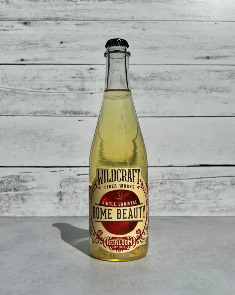 500 mL bottle of Wildcraft Ciderworks Single Varietal Rome Beauty Aged Heirloom Dry Cider
