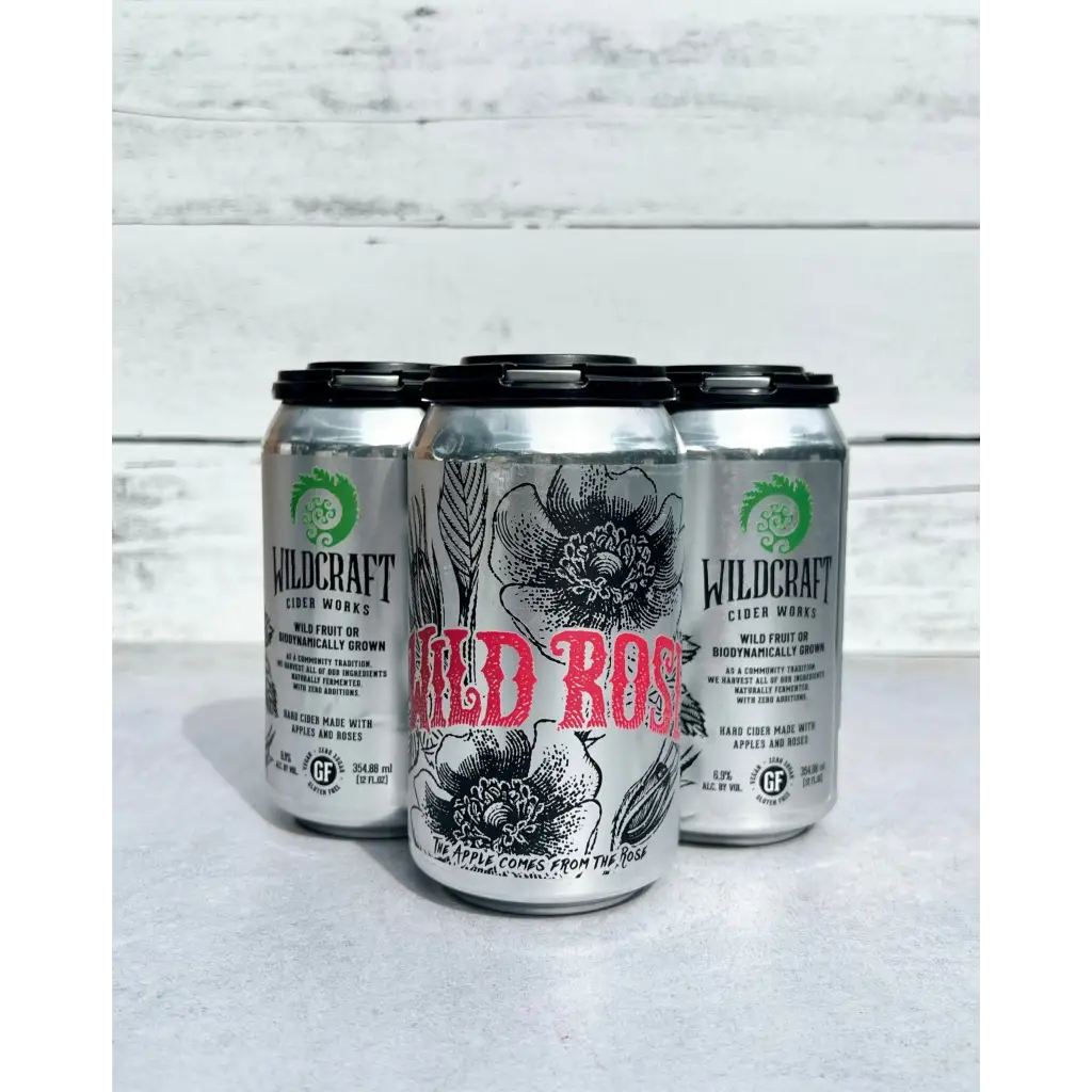 4-pack of 12 oz cans of Wildcraft Wild Rose cider