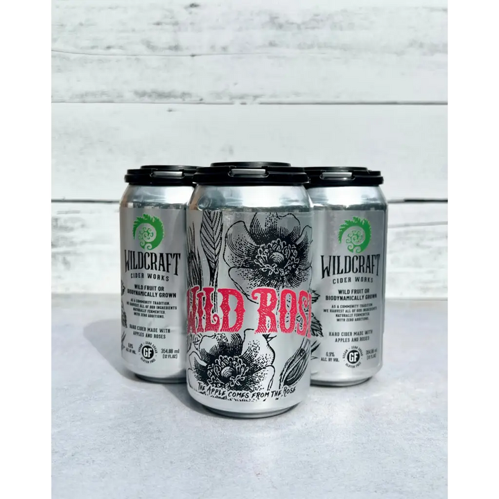 4-pack of 12 oz cans of Wildcraft Wild Rose cider
